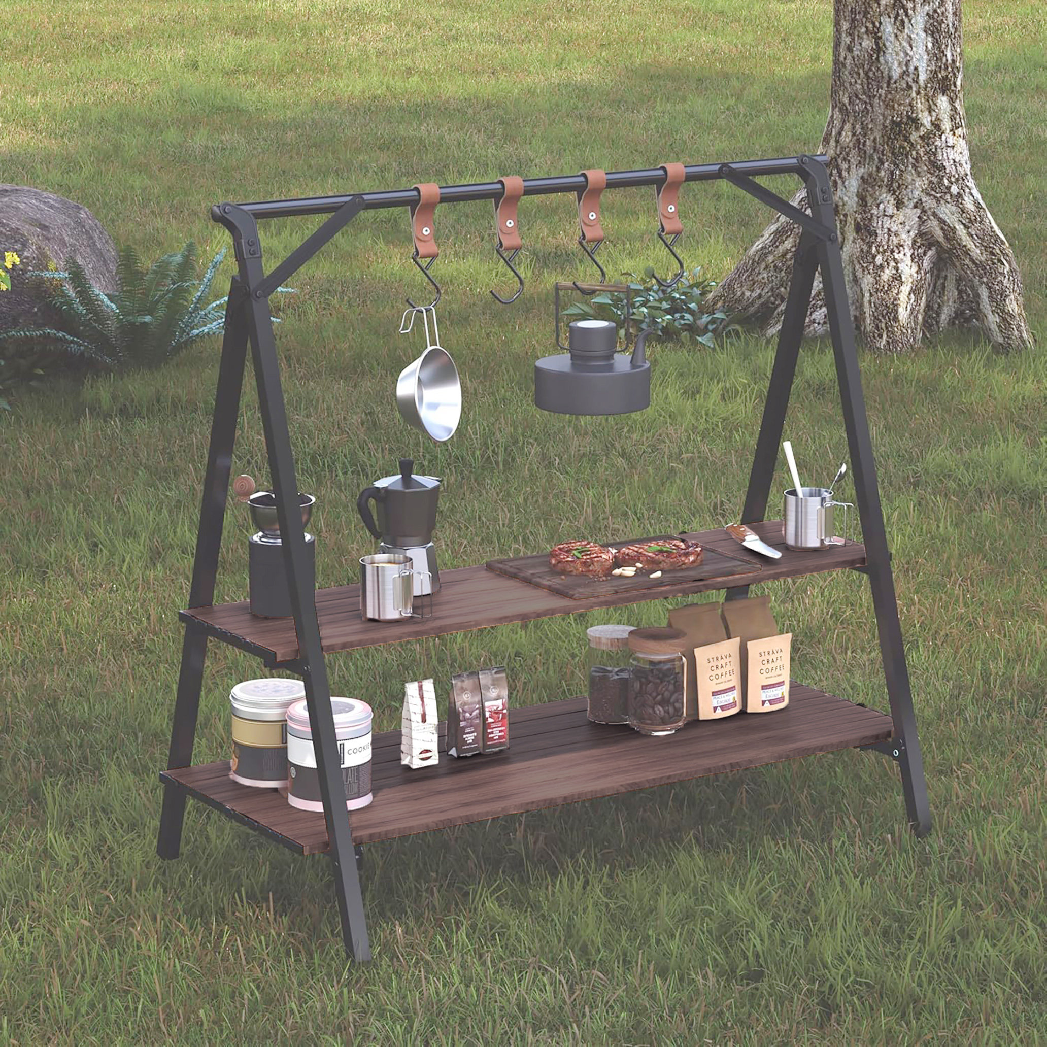 Trent Austin Design® Outdoor Camping Hanging Rack Portable Folding
